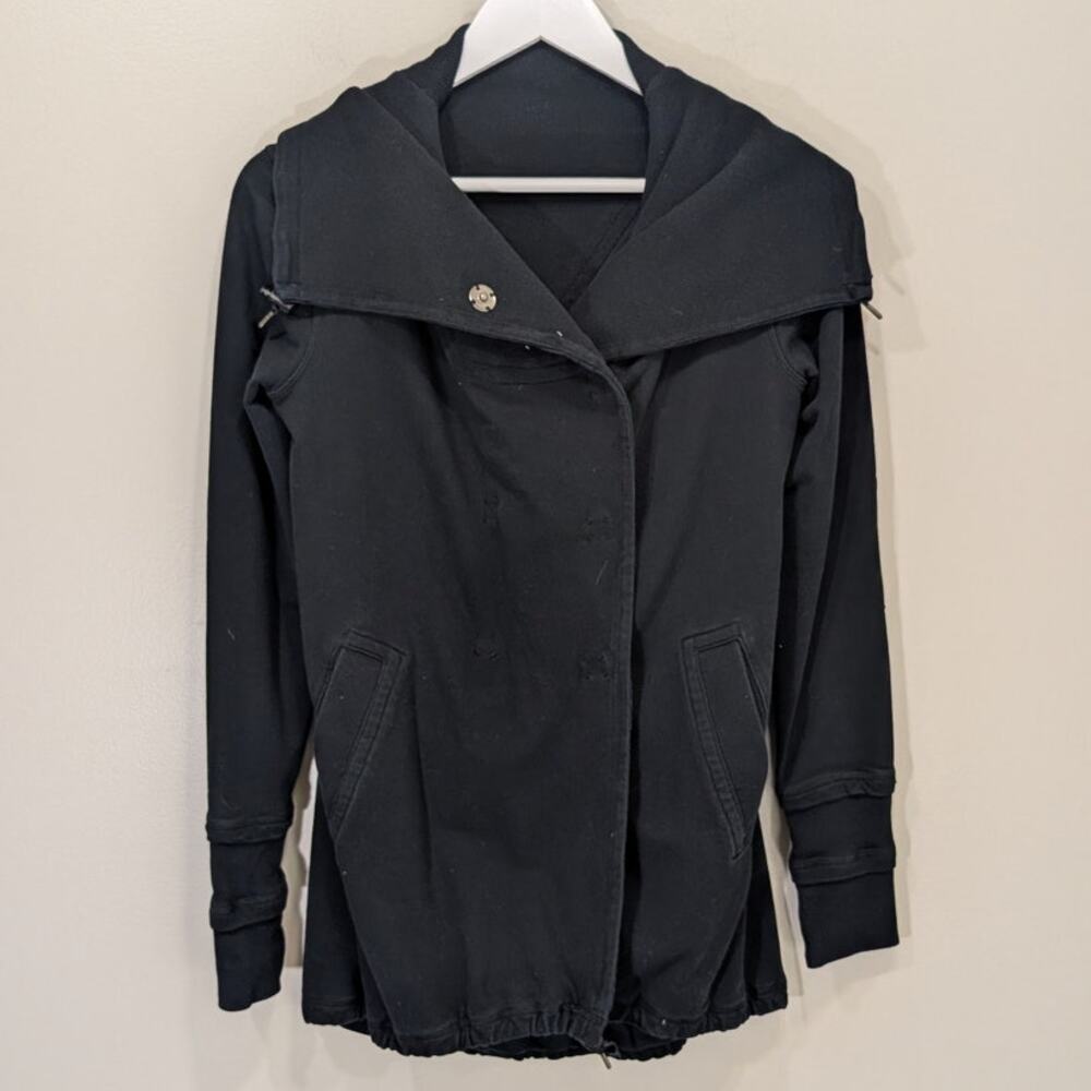 Lululemon Sweatshirt Jacket Black Cozy Athleisure Training Gym Gear Size M